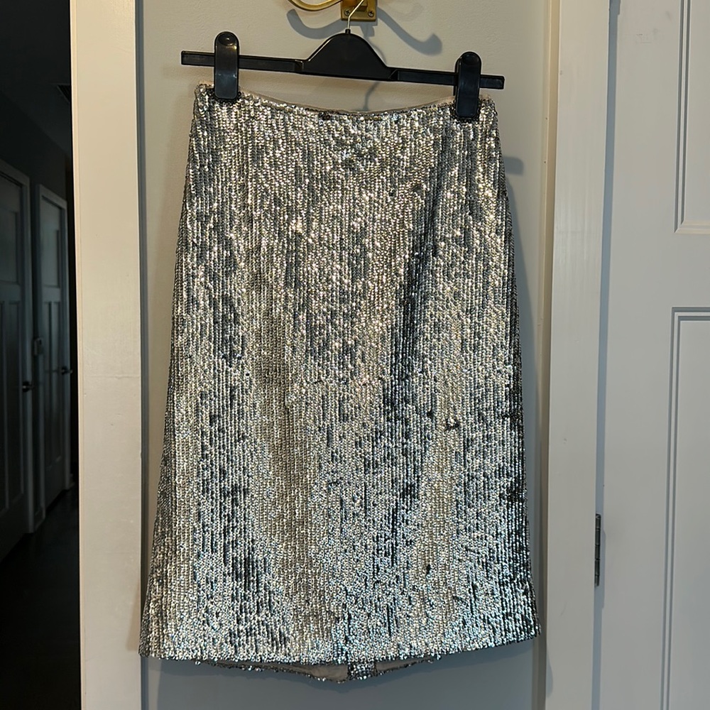 JCrew sequin straight skirt, lined - size 00